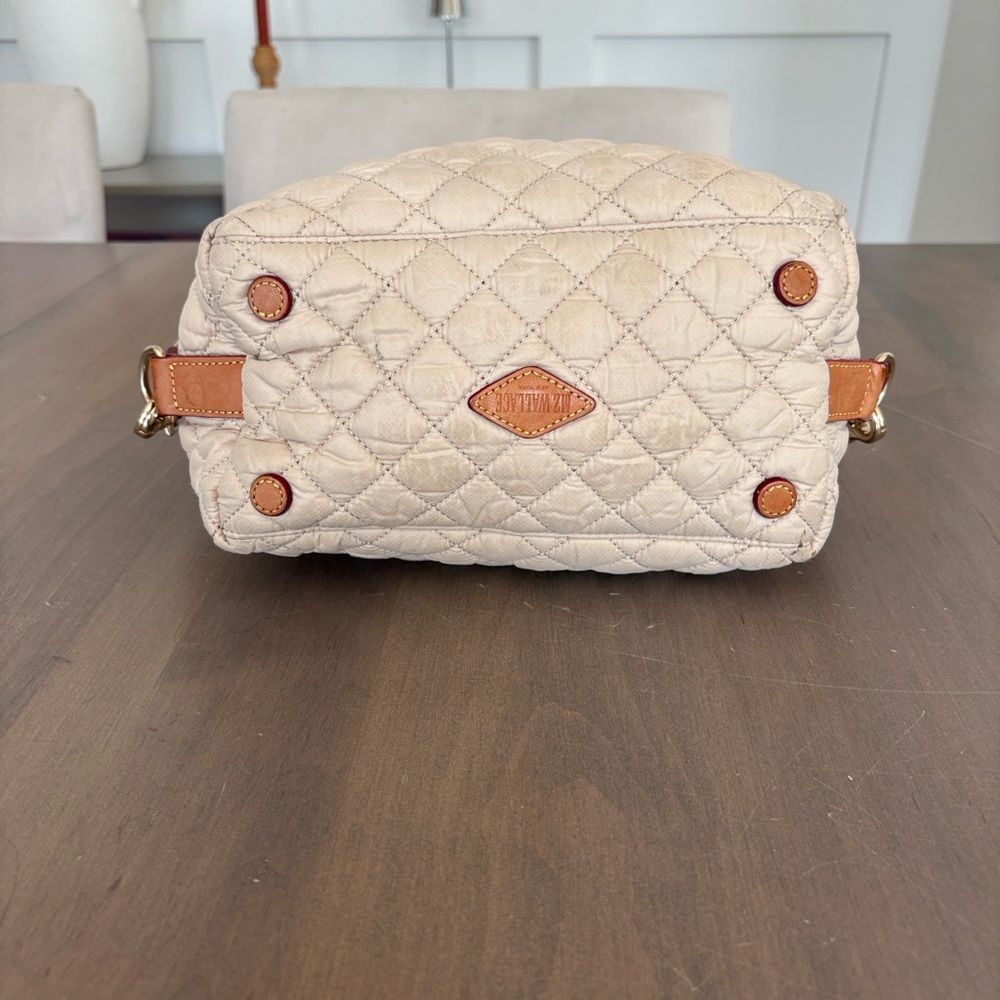 MZ Wallace Beige Quilted Satchel - Picture 3 of 12